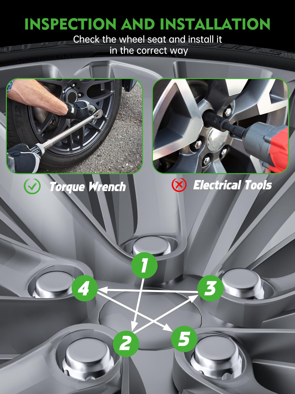 AUTOPTIM installed on alloy wheel demonstrating secure fit and improved appearance