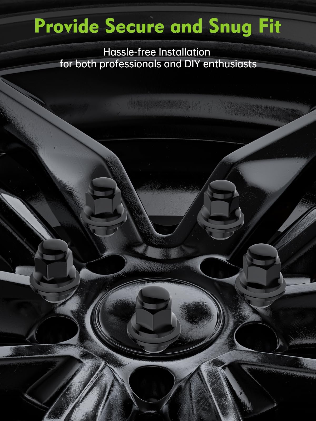 AUTOPTIM lug nut being tightened in garage illustrating easy installation