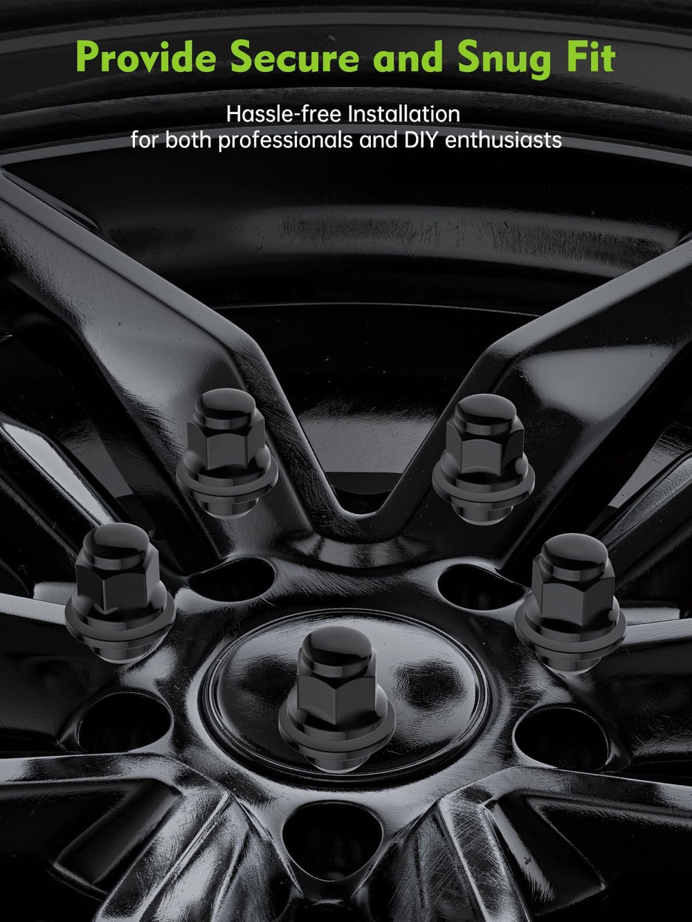 AUTOPTIM lug nut being tightened in garage illustrating easy installation