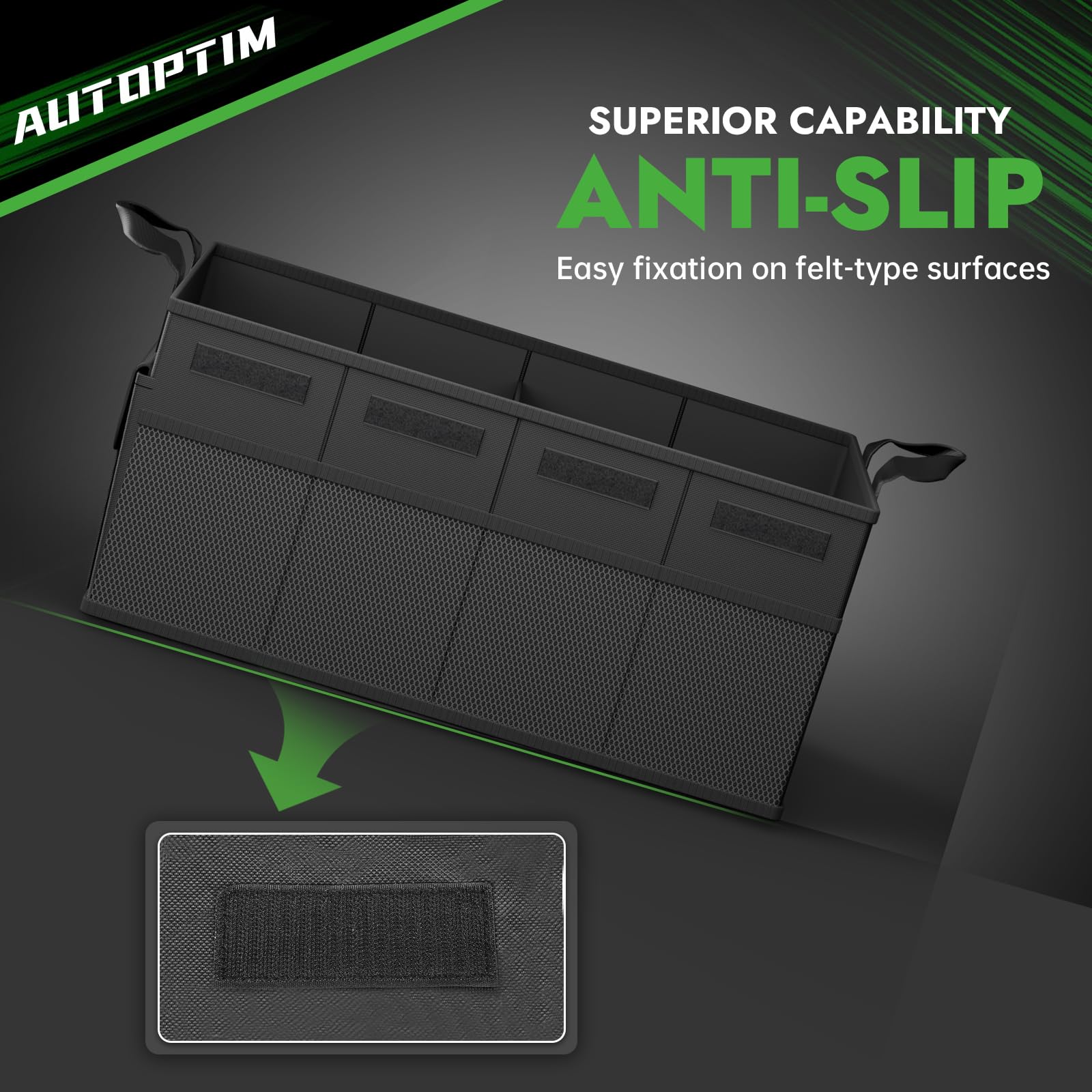 AUTOPTIM close-up of side pockets holding bottles and tools for easy sorting