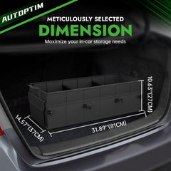AUTOPTIM open organizer revealing three compartments for orderly storage
