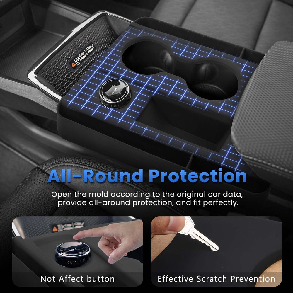 Autorder cutouts aligning with cupholders to preserve functionality