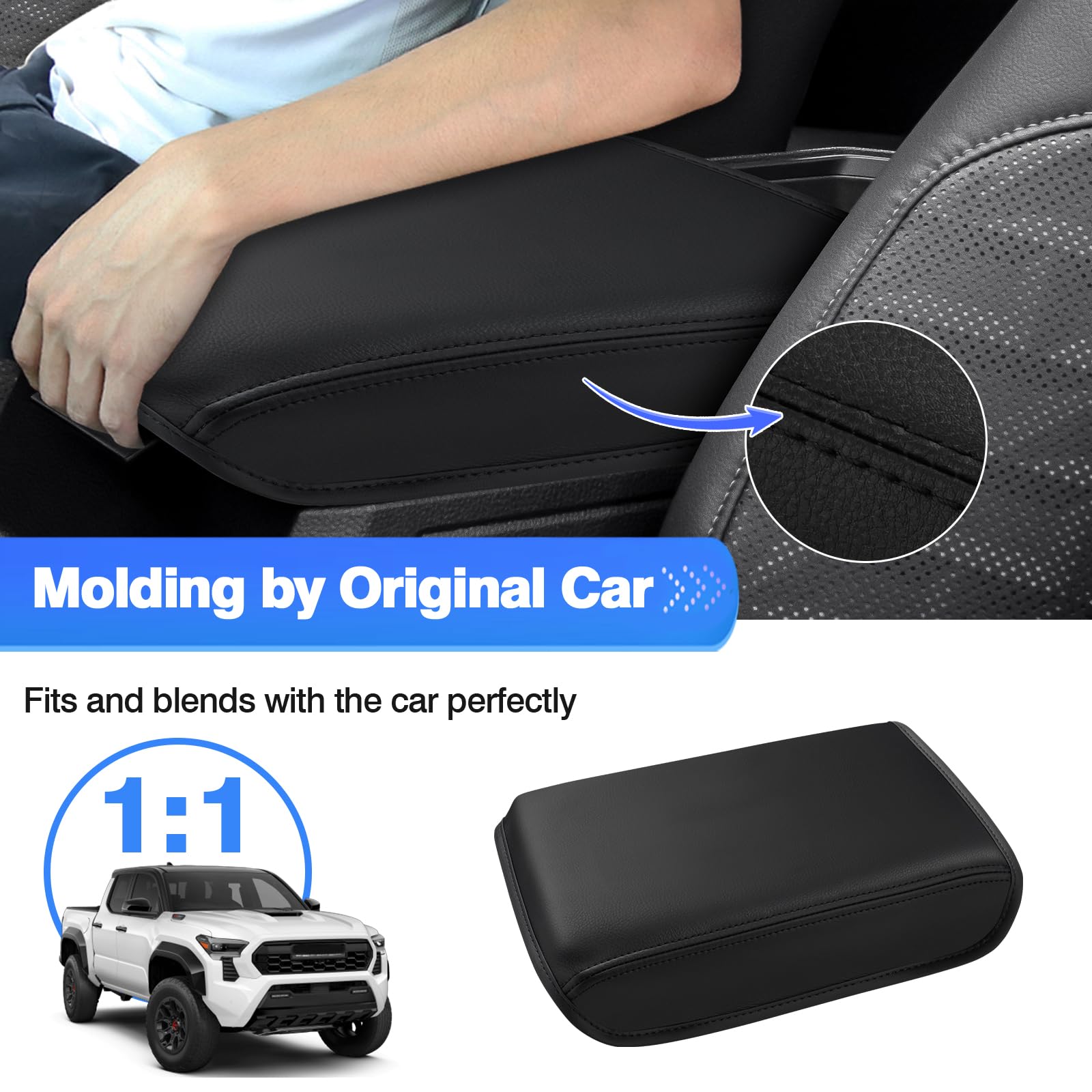 Autorder console in use with hand resting, adding comfort while driving