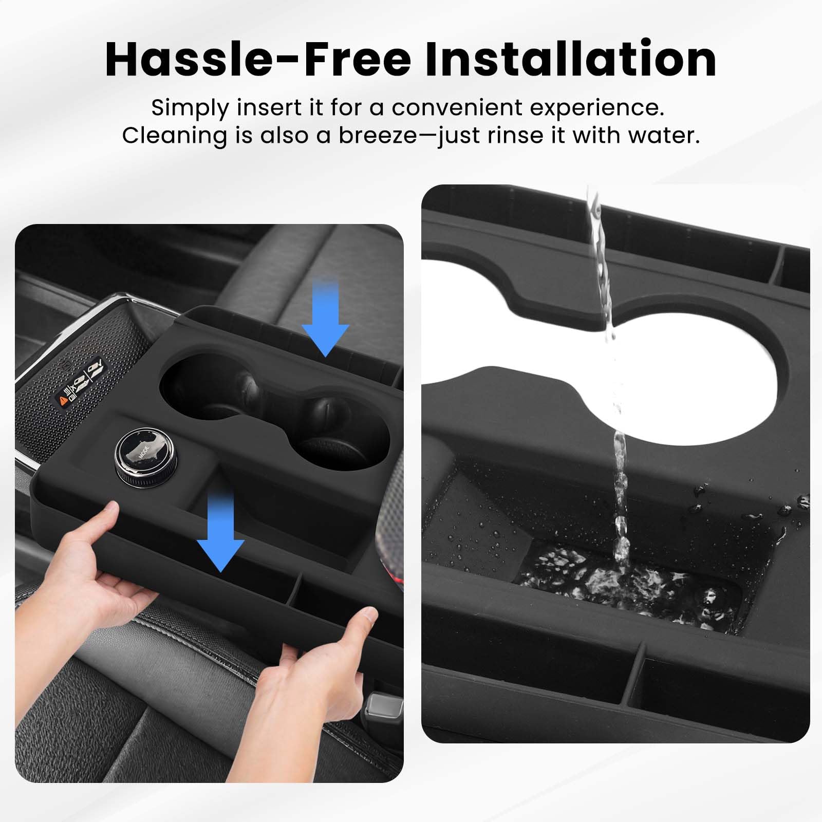 Autorder removed for rinsing demonstrating easy cleaning