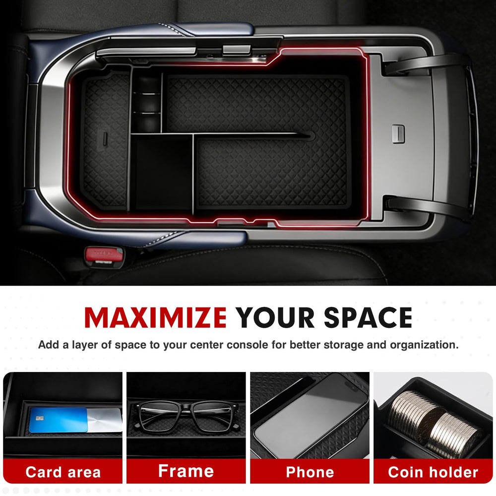 Autorder organizer holding phone keys and wallet for organized storage