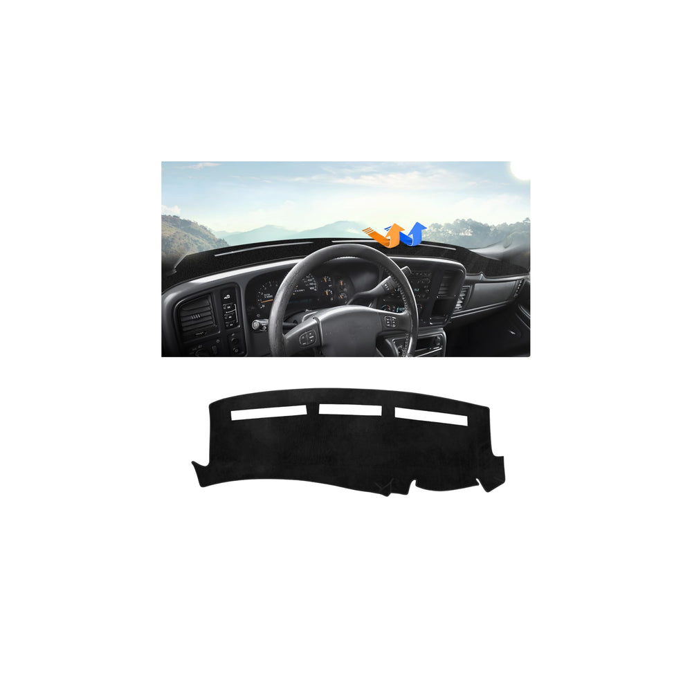 Autorder front view of fitted dash cover reducing glare and protecting dash