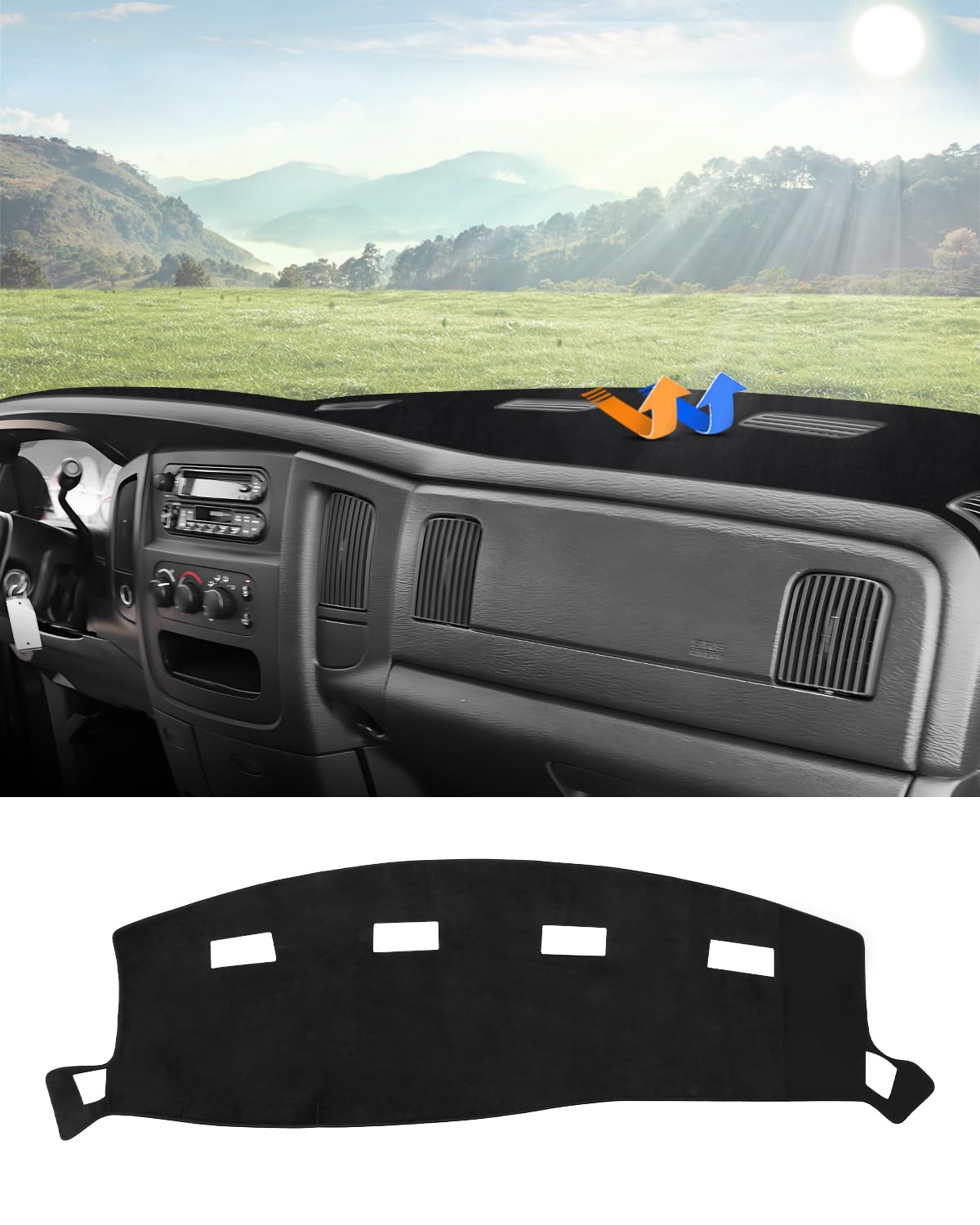 Autorder front view on dash showing precise fit and protection