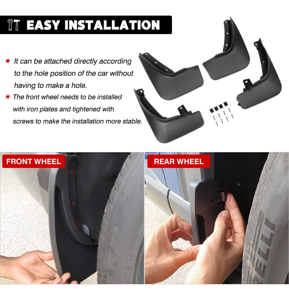 Autorder mudflap installation at original screw points for easy fit