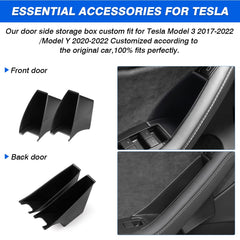Autorder fitted in Model Y rear door showing tidy, rattle-free storage