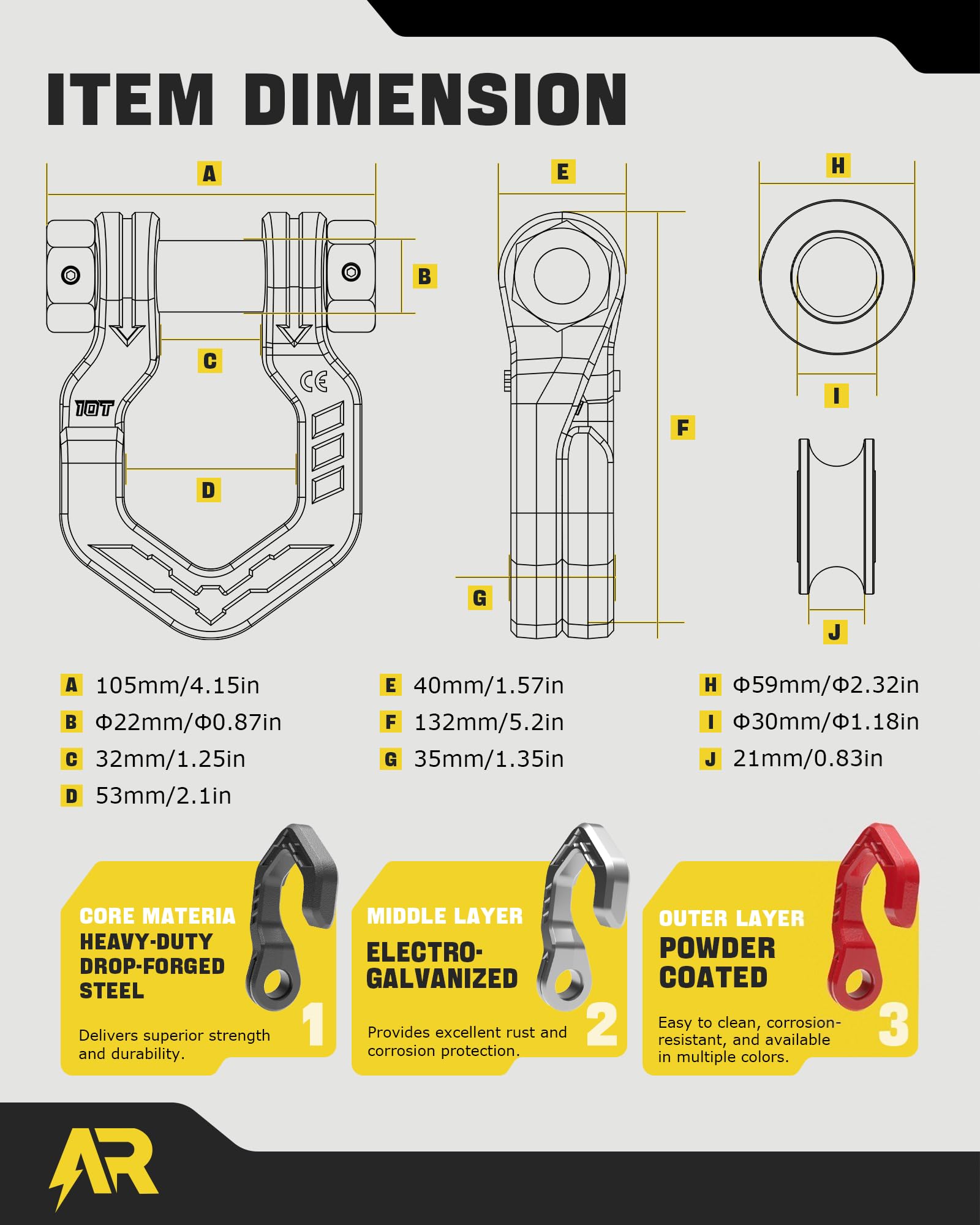 AUTORICH connected to recovery strap, fast tool-free setup saves time