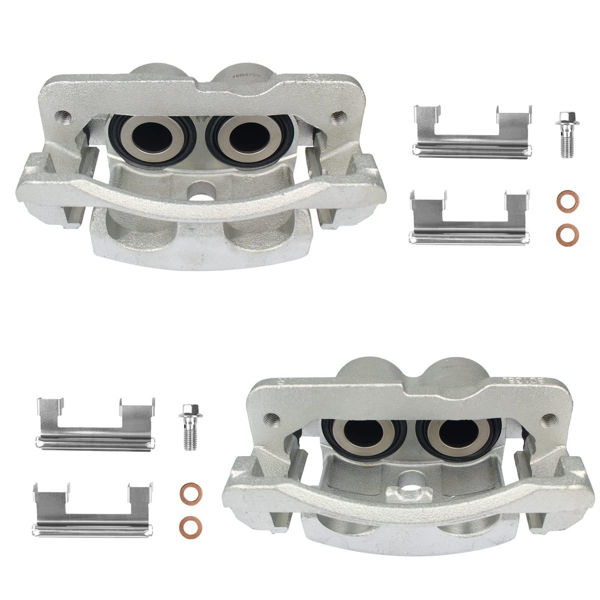 Autoround caliper front view showing bolt holes and machining for accurate fit