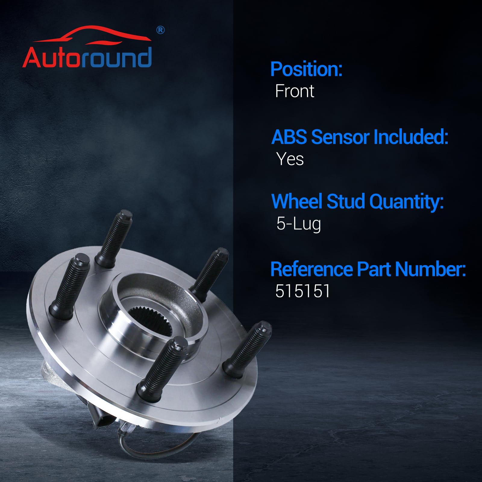 Autoround hub installed on Ram 1500 front axle demonstrating fitment