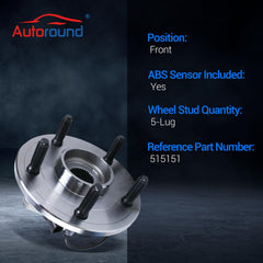 Autoround hub installed on Ram 1500 front axle demonstrating fitment