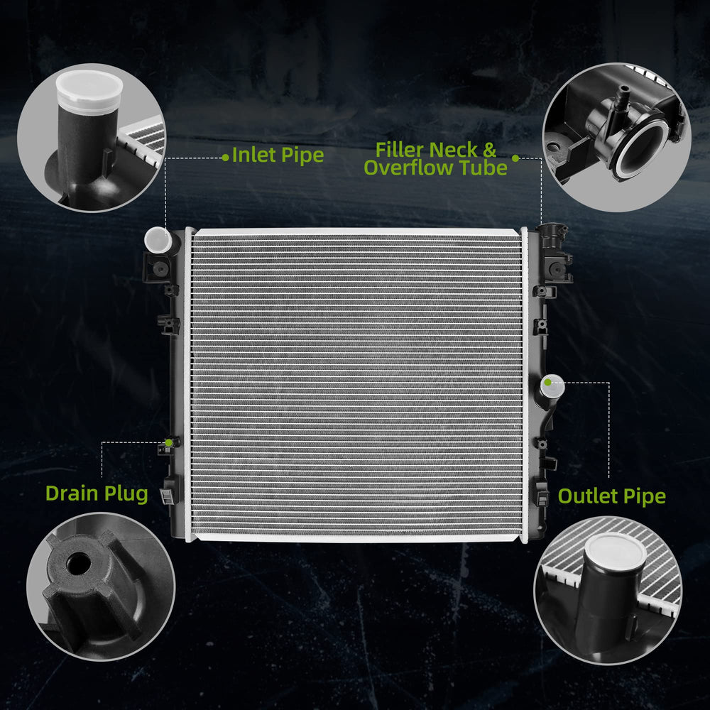 AUTOSAVER88 radiator plastic tank detail with reinforced seams for leak resistance