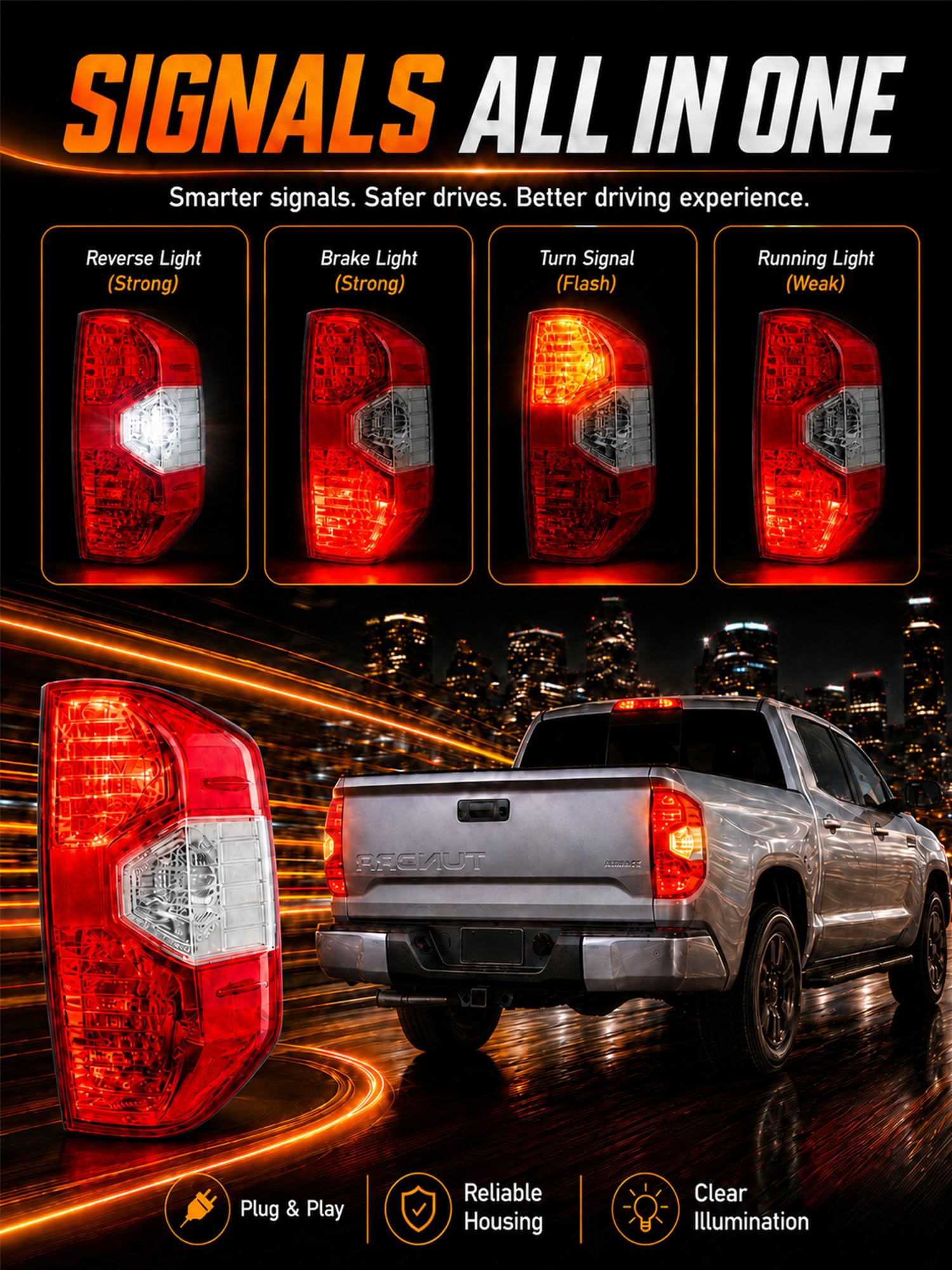 Autoverve tail light installed on Toyota Tundra demonstrating exact fit and appearance