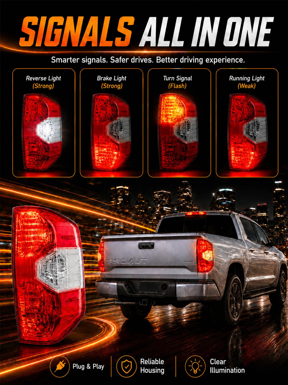 Autoverve tail light installed on Toyota Tundra demonstrating exact fit and appearance