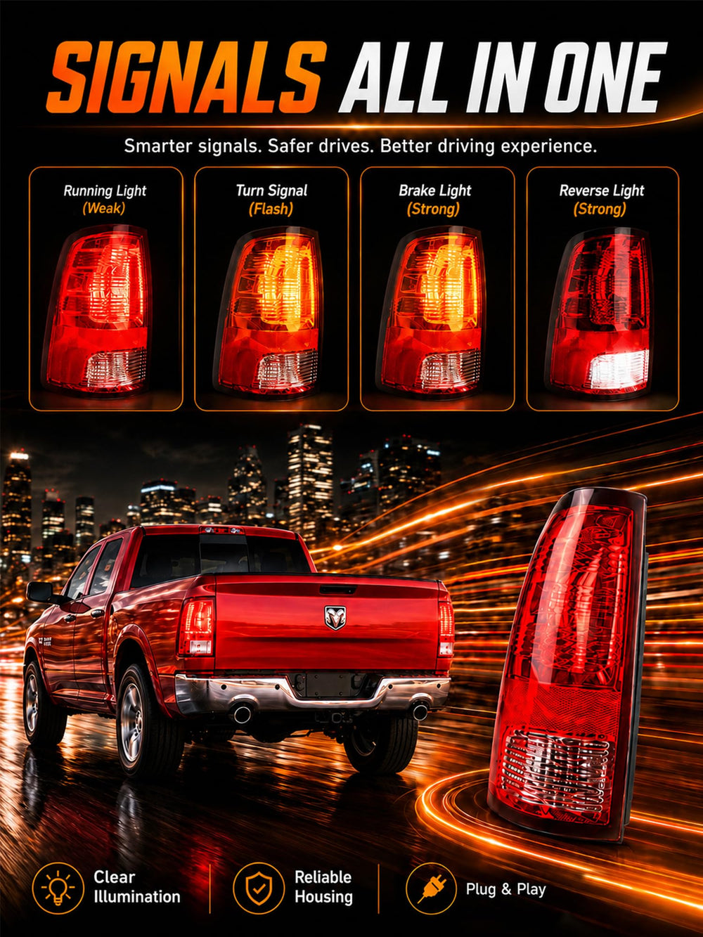 Autoverve side profile of taillight illustrating contour match and sealing