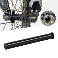 AUTOVIC front fork axle front view showing precise fit and sturdiness