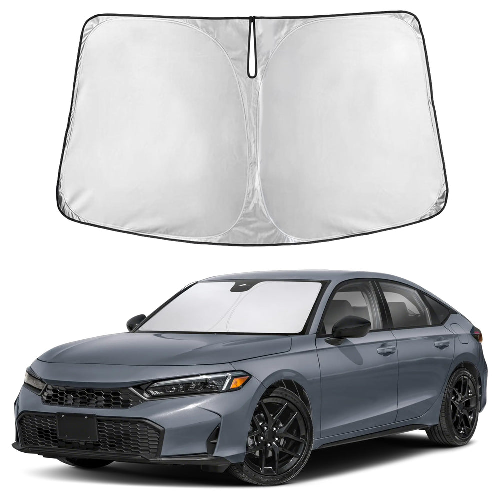 Autovir front view showing full windshield coverage and sun protection