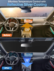 Autovir installed in a Honda Civic windshield keeping cabin cooler