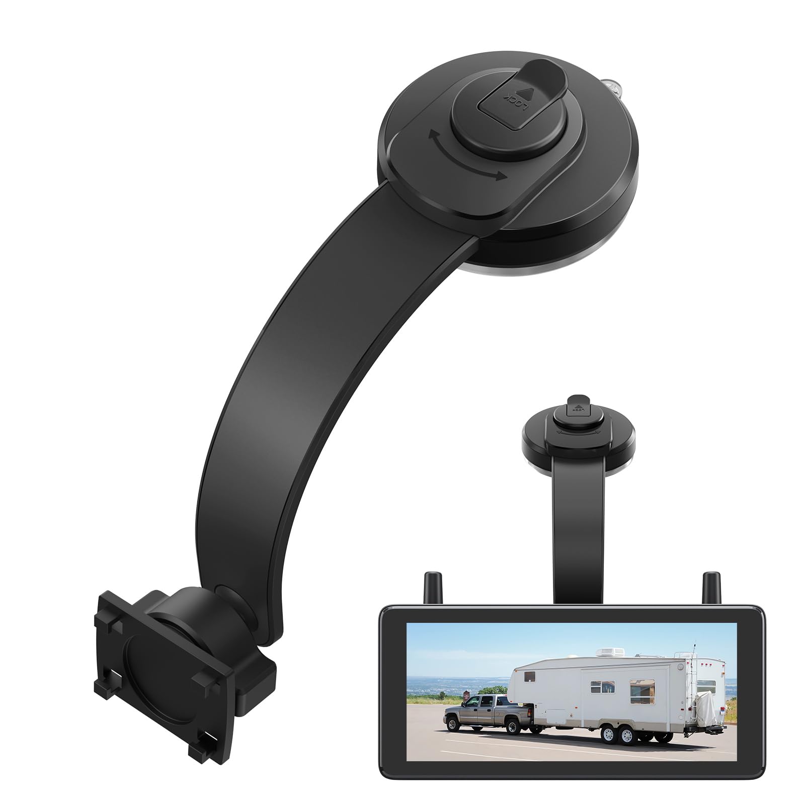 AUTO-VOX X8 front view mounted on windshield showing stable hold
