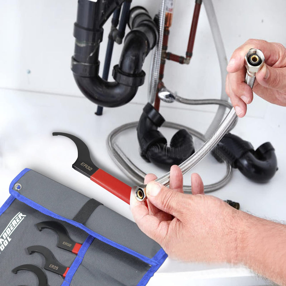 AutoWanderer Tool wrenches beside a ruler illustrating sizes and scale for correct fit