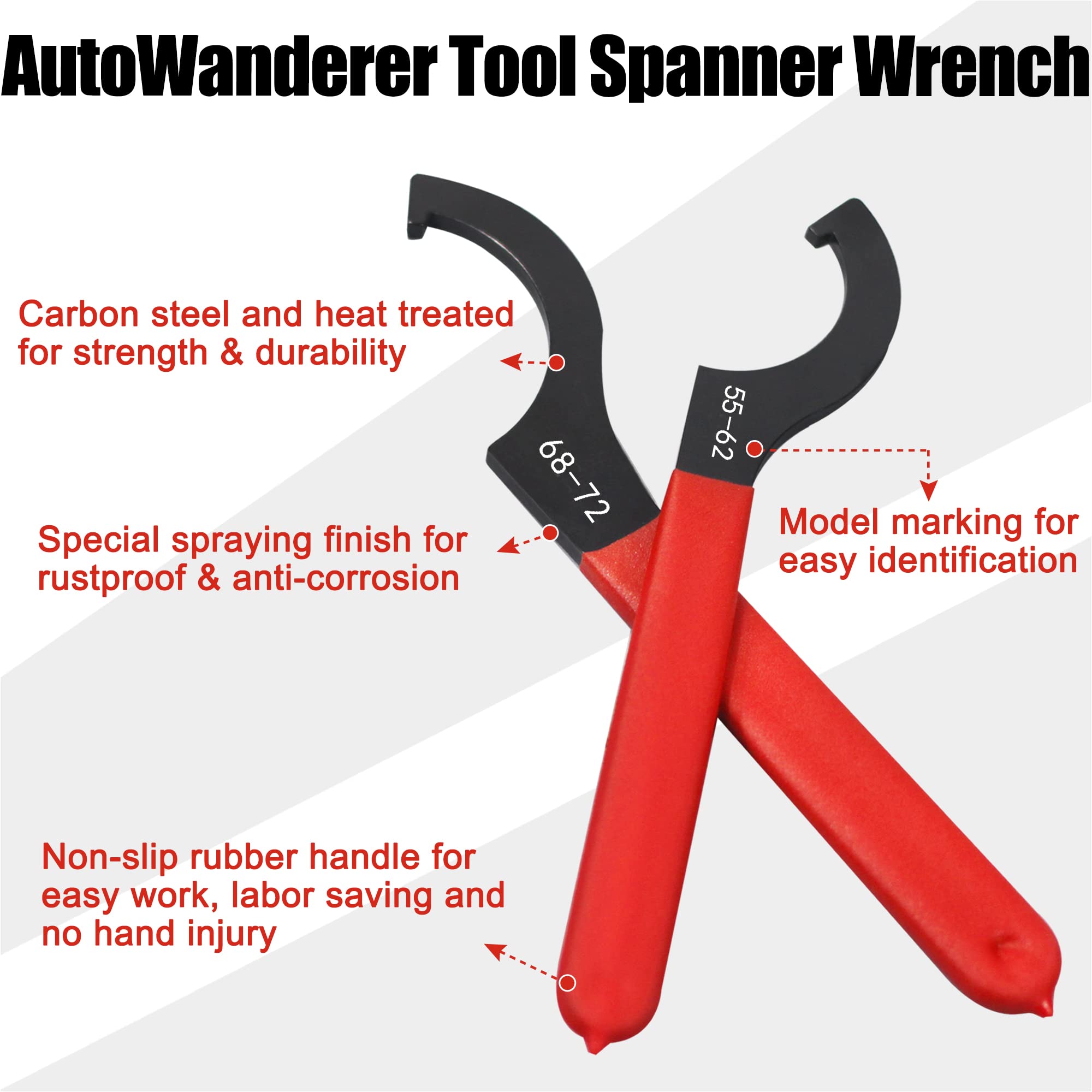 AutoWanderer Tool arranged wrenches by size showing wide coverage for different coilovers