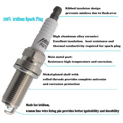 Autowxjq spark plugs installed in V8 engine bank demonstrating fit and ease of replacement
