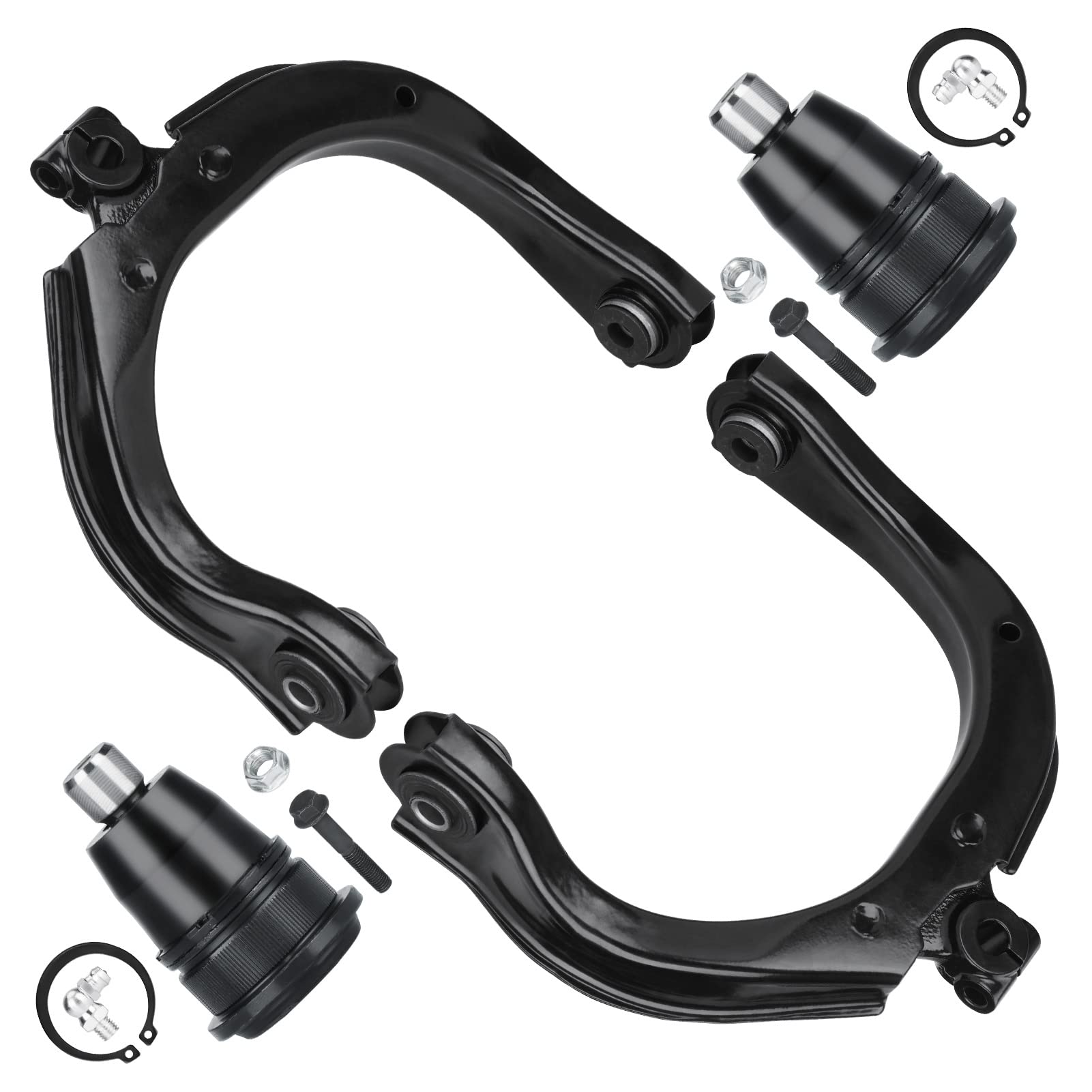 Autsurles front upper control arm kit front view showing fitment clarity and improved handling