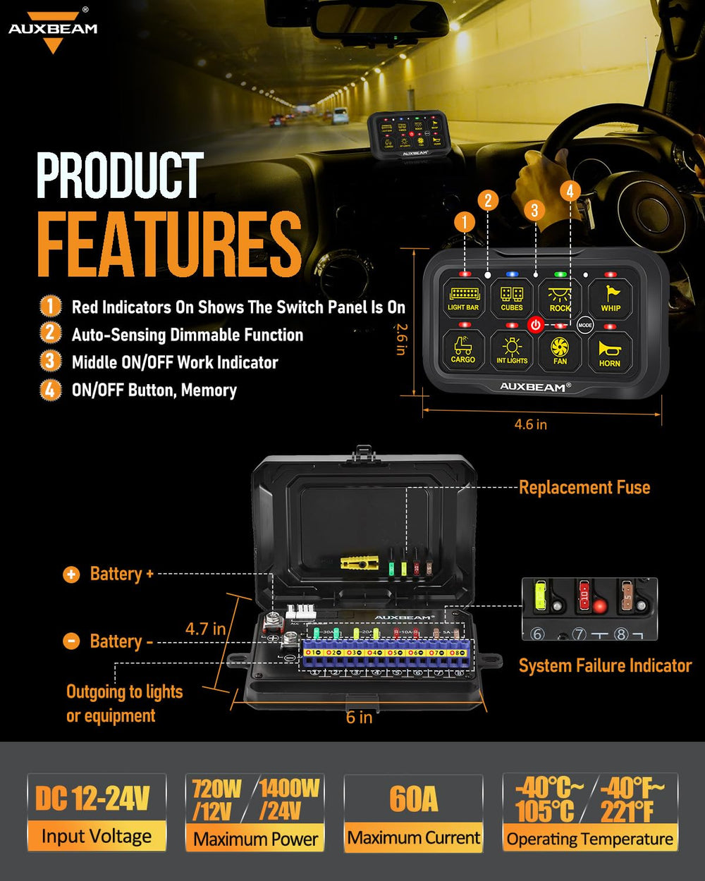 Auxbeam AR-800 sticker sheet and digital icons showing personalization options