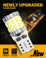 Auxbeam bulbs installed at license plate delivering clearer white illumination