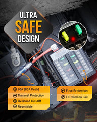 Auxbeam BB80 switch close-up highlighting tactile surface and durable finish for reliability