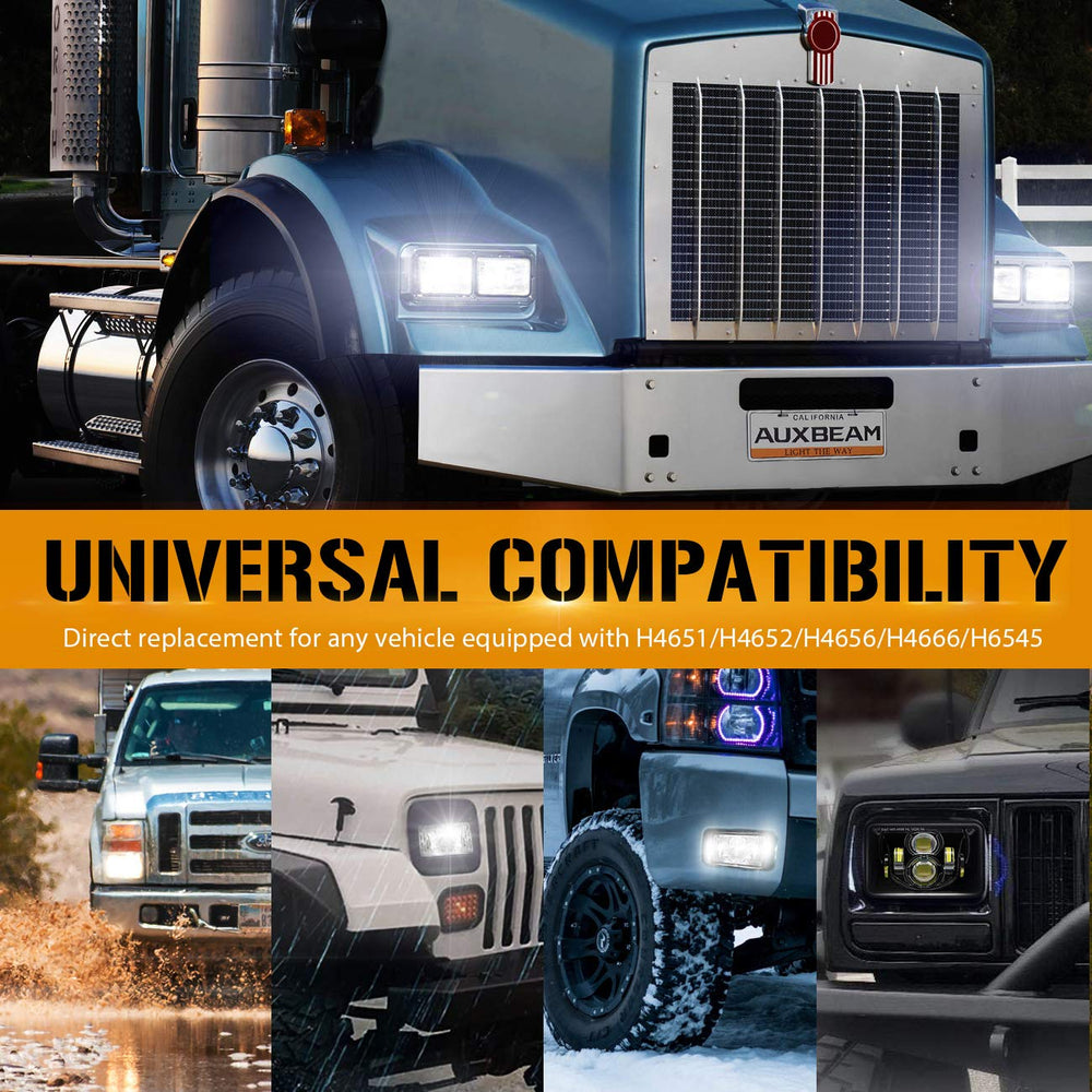 Auxbeam four-piece packaging and contents ready-to-install kit convenience