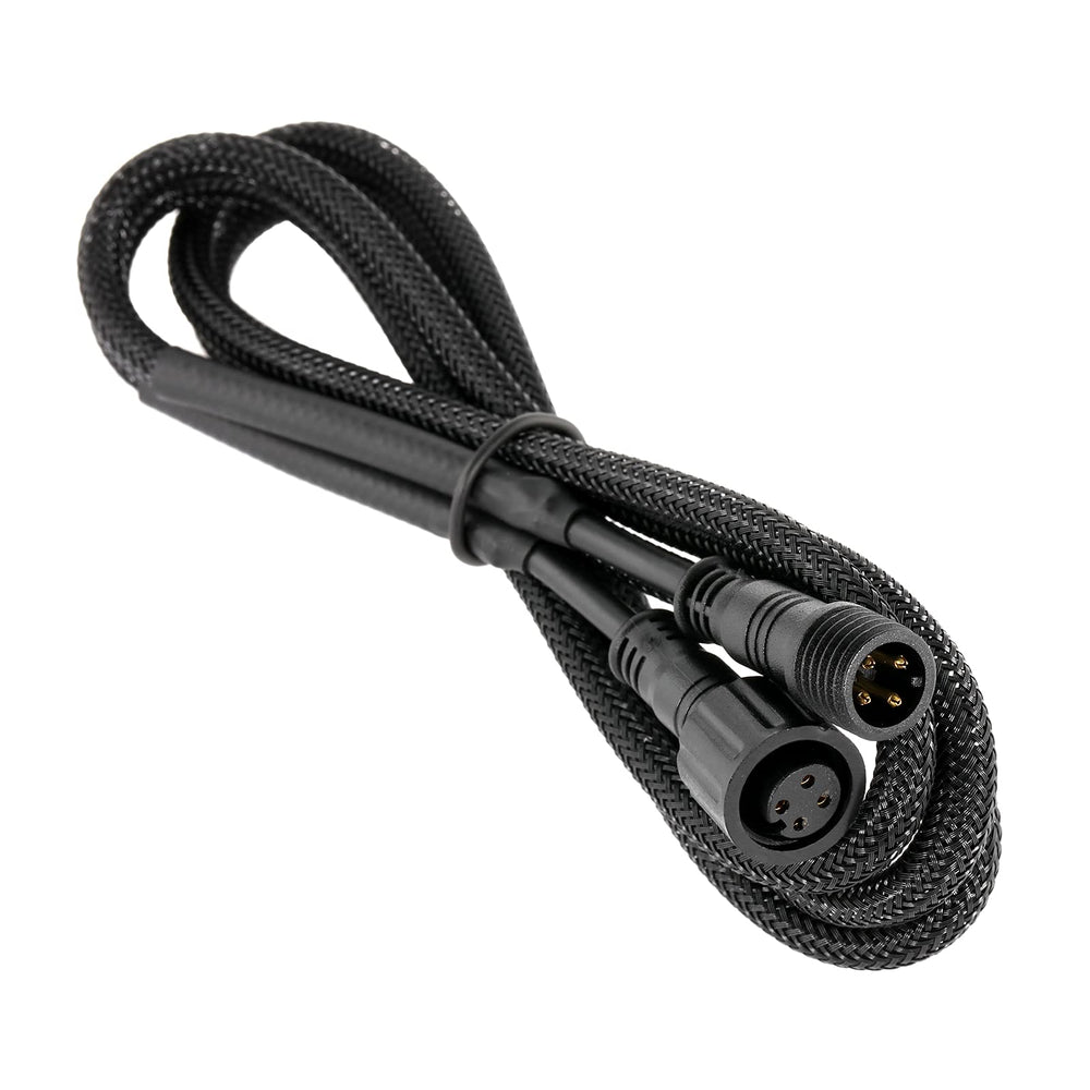 Auxbeam front connector showing 4-pin plug and reliable connection benefit