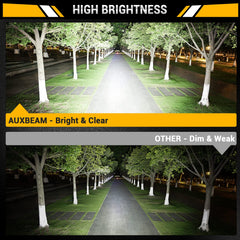 Auxbeam lights mounted on bumper demonstrating versatile mounting options