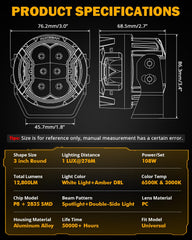 Auxbeam V-Ultra with black cover installed showing regulatory compliance benefit