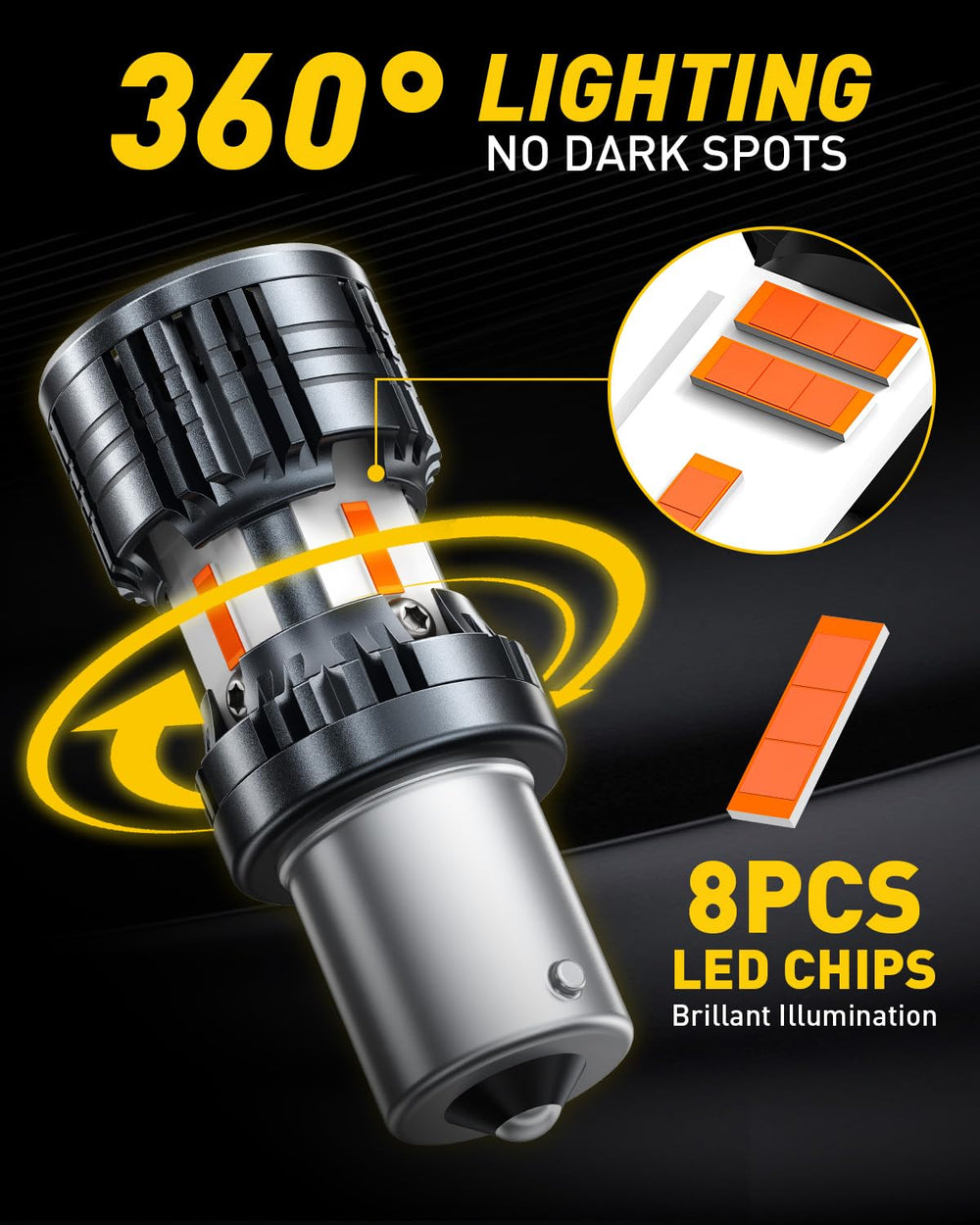 AUXITO night drive amber beam improving daytime and night visibility