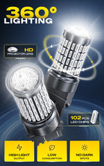 AUXITO macro view of 4014 LED chips, dense array for increased brightness