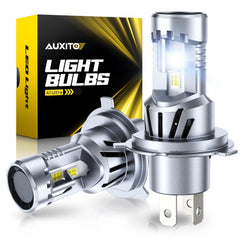AUXITO 9003 front profile showing bulb shape and base for easy fit