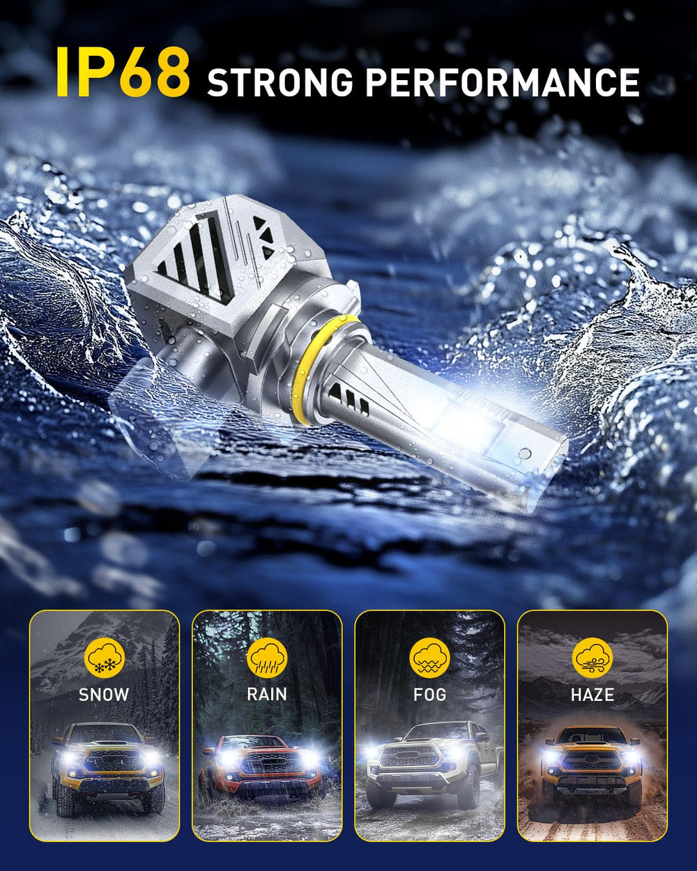 AUXITO 9006 connector and smart driver illustrating plug-and-play compatibility