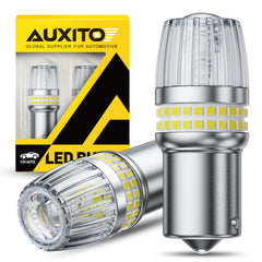 AUXITO front view pack of 2 bulbs showing clean design and easy replacement benefit