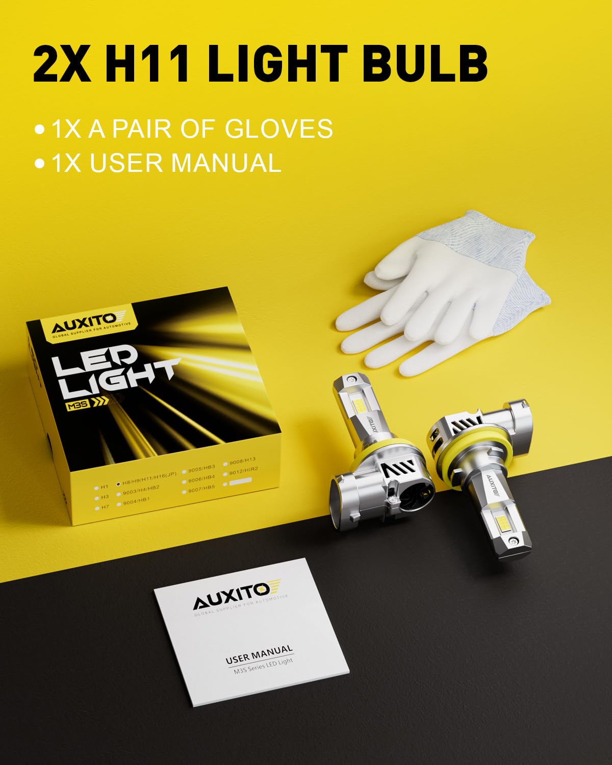 AUXITO lifestyle night drive scene showing improved nighttime visibility