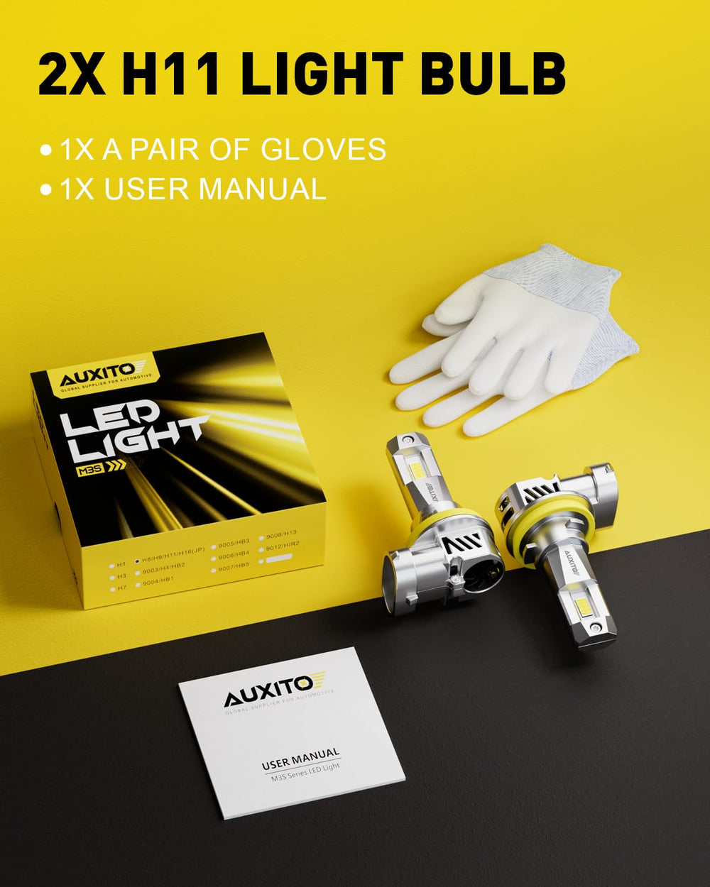 AUXITO lifestyle night drive scene showing improved nighttime visibility