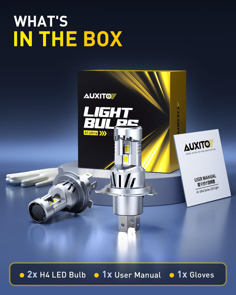 AUXITO in a night-drive scene showing improved visibility and safer driving
