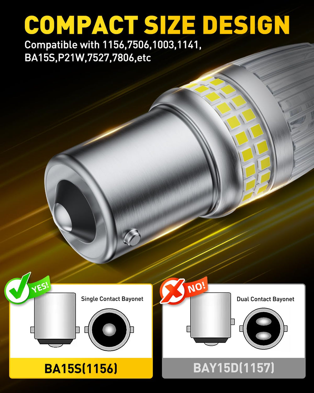 AUXITO installed in car reverse light improving night visibility and safer backing