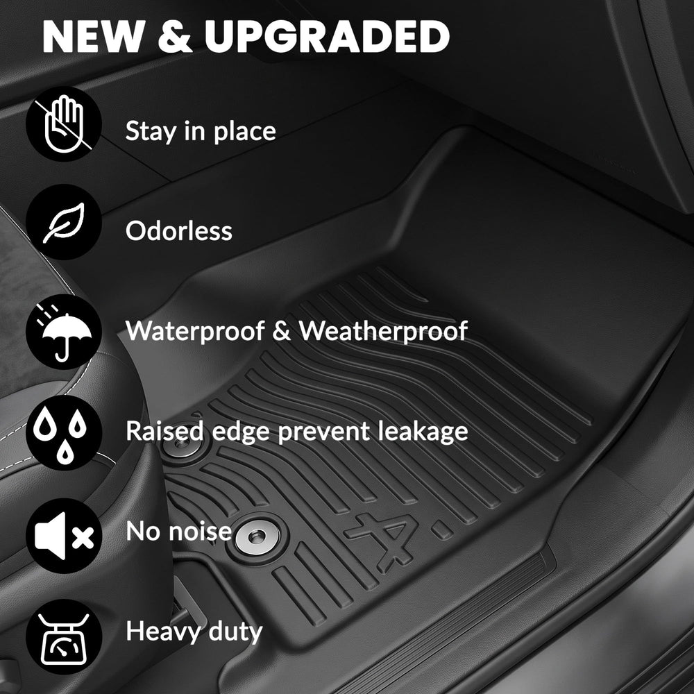 AUXKO installed mats in Jeep Grand Cherokee protecting interior during outdoor use