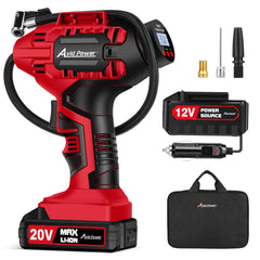 AVID POWER front view of the inflator showing compact design and portability benefits