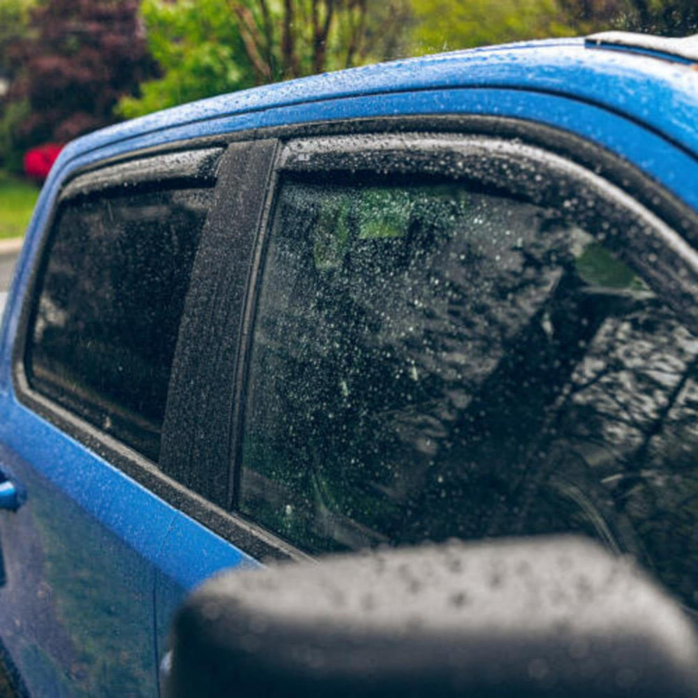 AVS lifestyle image of truck with windows cracked for ventilation and comfort