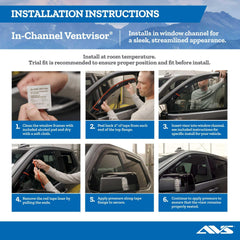 Auto Ventshade 3M adhesive detail demonstrating easy, drill-free installation