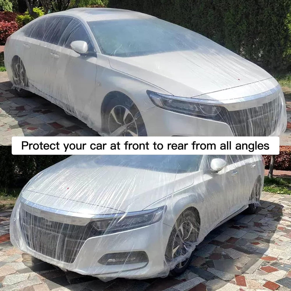 awagas clear cover on sedan outdoors blocking rain and leaves